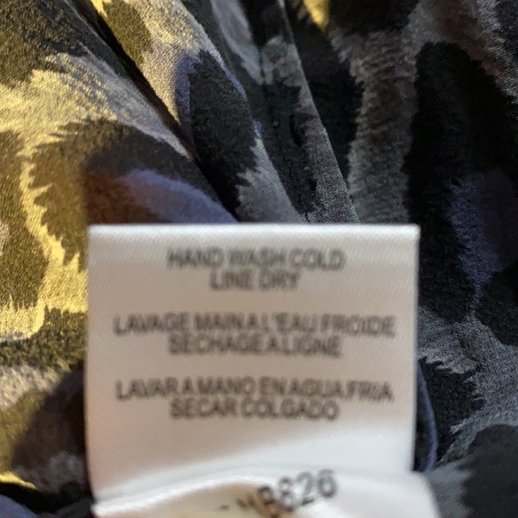 BCBGMaxazria silk animal print gray & black top - Picture 8 of 8